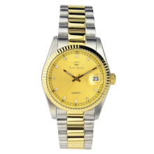 Couleurs combinées Ss et Gold Noble Gentleman Luxury Timepiece avec fenêtre de date